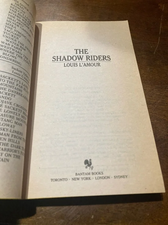 The Shadow Riders Paperback Book - Picture 3 of 3